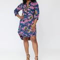 African Print Shirt Dress