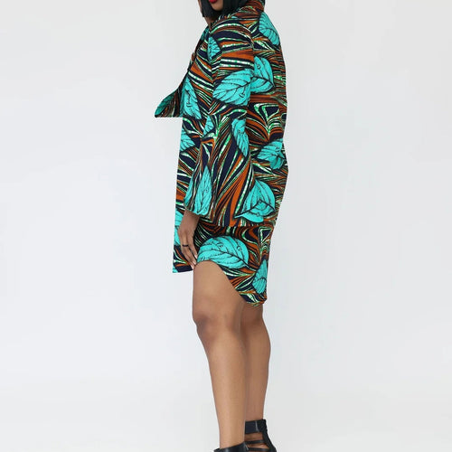 Bell Sleeves Printed Dress