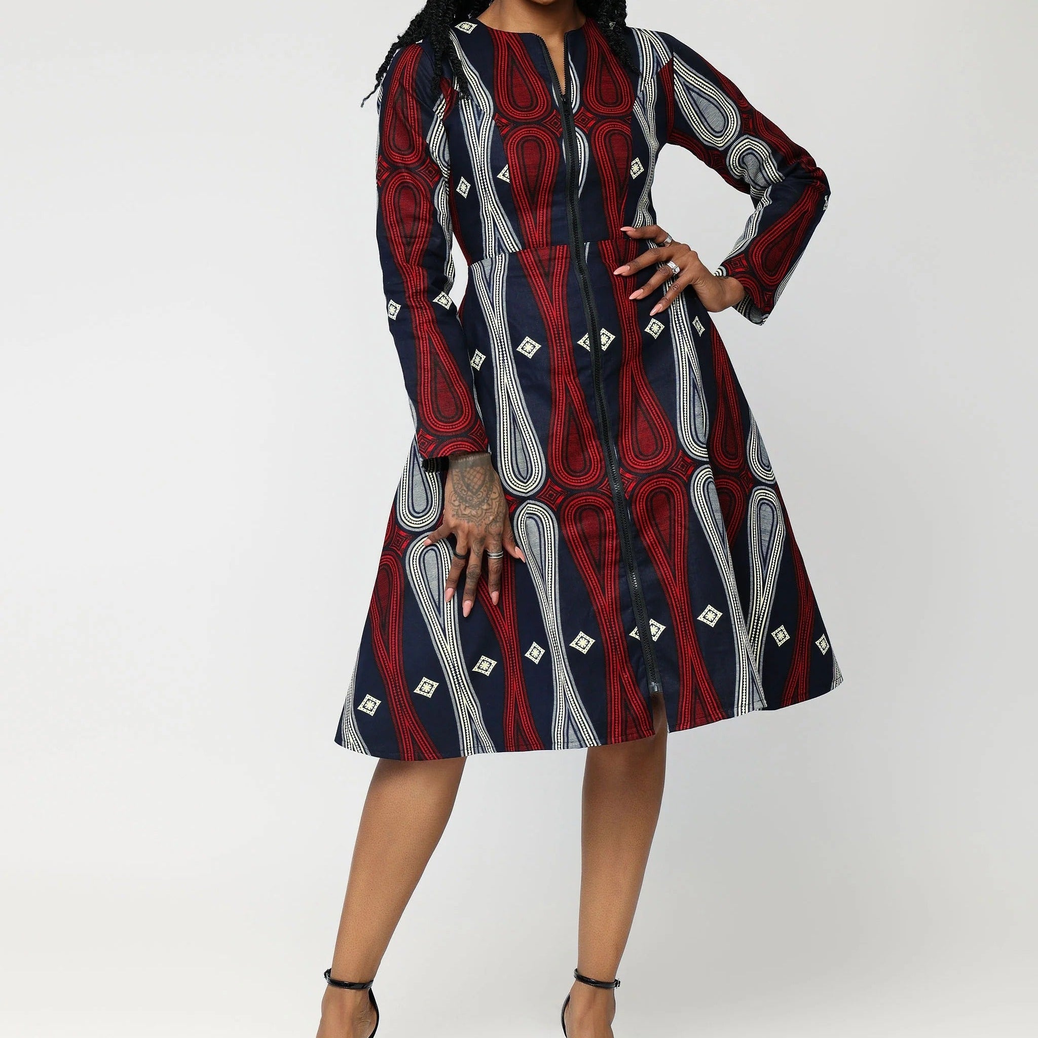 Print  A-Line Midi Dress